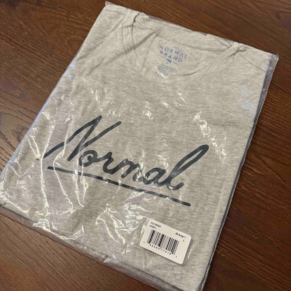 NEW! The Normal Brand Men's "Normal" Graphic T-Shirt, Size Large - Cotton/Poly